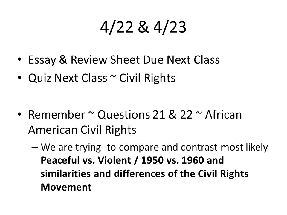 African american civil rights essay questions